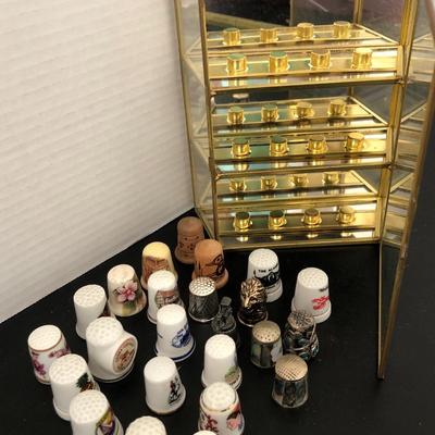 Thimble Collection with Display Case -Lot 173
