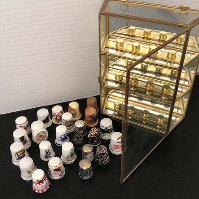 Thimble Collection with Display Case -Lot 173