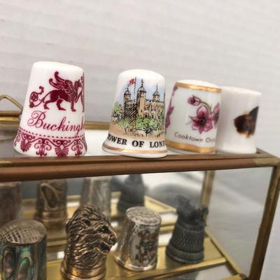 Thimble Collection with Display Case -Lot 173