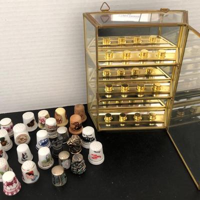 Thimble Collection with Display Case -Lot 173