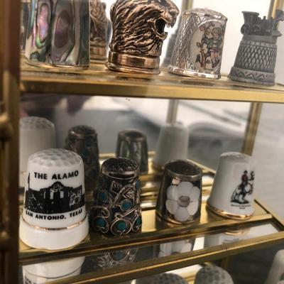 Thimble Collection with Display Case -Lot 173