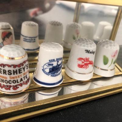 Thimble Collection with Display Case -Lot 173