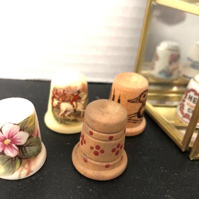 Thimble Collection with Display Case -Lot 173