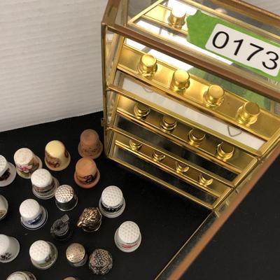 Thimble Collection with Display Case -Lot 173
