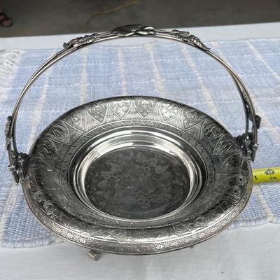 Silver Plate Bride's Basket