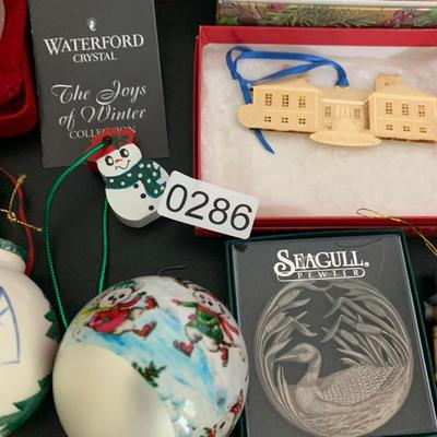 Christmas Ornament Lot Waterford Lenox Annapolis Maryland +++