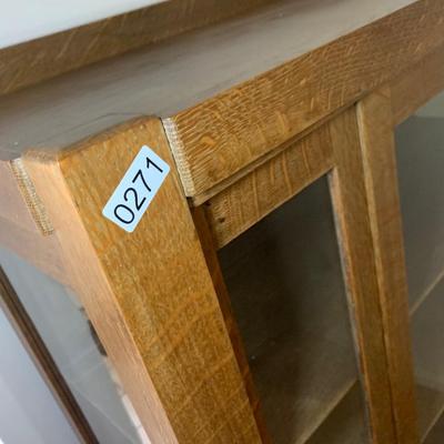 Antique Oak China Display Cabinet