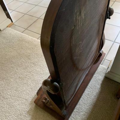 Dresser Top Heavy Wood Shaving Mirror
