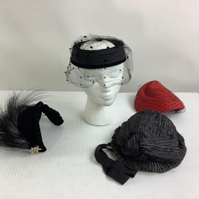 Lot 524  Lot of Four Vintage Ladies Hats ( Peggy Freed, from Baltimore MD )