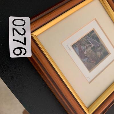 Heron Stamp Size Art - America In Miniature Framed
