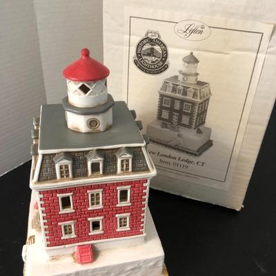 Lefton New London Ledge CT. Lighthouse & Lighthouse Photo -Lot 186
