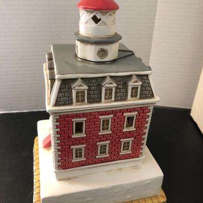 Lefton New London Ledge CT. Lighthouse & Lighthouse Photo -Lot 186