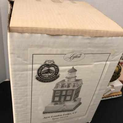 Lefton New London Ledge CT. Lighthouse & Lighthouse Photo -Lot 186