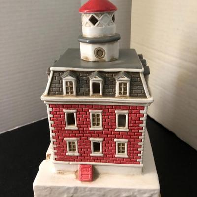 Lefton New London Ledge CT. Lighthouse & Lighthouse Photo -Lot 186