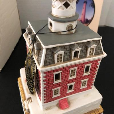 Lefton New London Ledge CT. Lighthouse & Lighthouse Photo -Lot 186