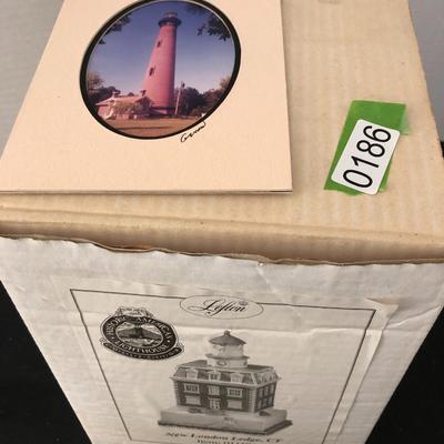 Lefton New London Ledge CT. Lighthouse & Lighthouse Photo -Lot 186