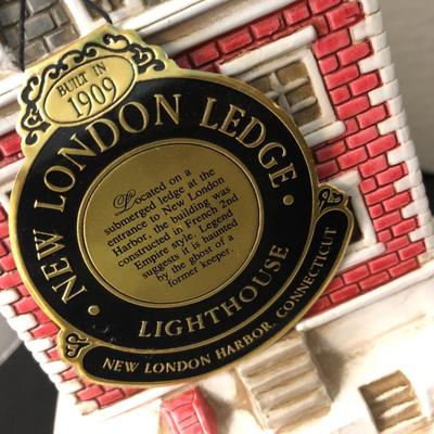 Lefton New London Ledge CT. Lighthouse & Lighthouse Photo -Lot 186