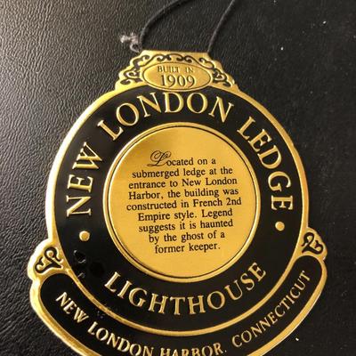 Lefton New London Ledge CT. Lighthouse & Lighthouse Photo -Lot 186