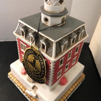 Lefton New London Ledge CT. Lighthouse & Lighthouse Photo -Lot 186