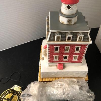Lefton New London Ledge CT. Lighthouse & Lighthouse Photo -Lot 186