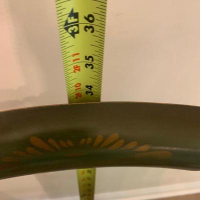 PAIR Signed Hitchcock Rush Seat Arm Chairs
