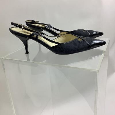 Lot 530 Vintage Prada, made in Italy, VERO CUDIO Black Strapy Kitten Heel