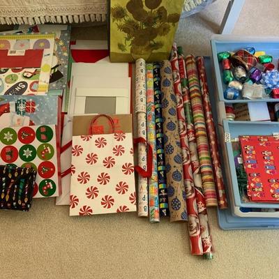 Large Christmas Wrapping & Accessories Lot