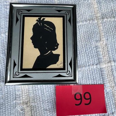 Silhouette Lady Art Deco Frame