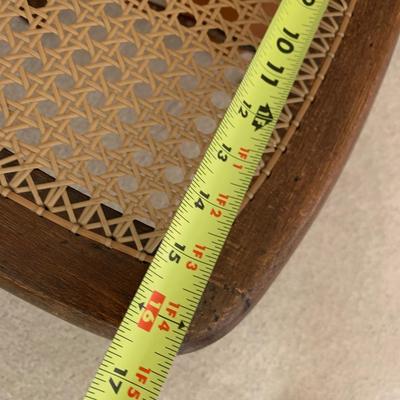 Cane Seat Chair & Unusual Storage Box