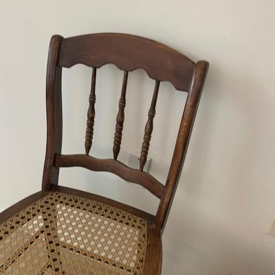 Cane Seat Chair & Unusual Storage Box