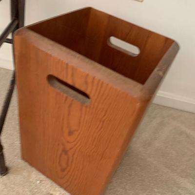 Cane Seat Chair & Unusual Storage Box