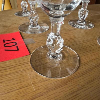 Heisey Rose Set of 6 Water Goblets