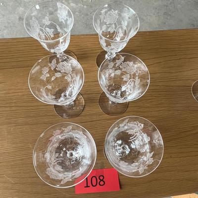 Heisey Rose Goblets
