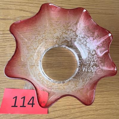 Victorian Rubina Oil Lamp Shade
