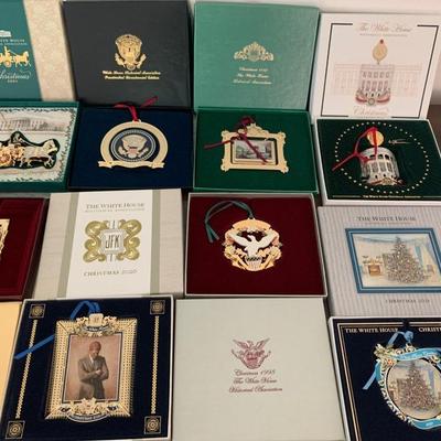 Huge White House Christmas Ornament Lot
