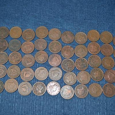 LOT 462. ANTIQUE LARGE CENT COINS