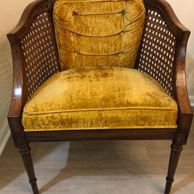 Vintage Barrel Like Cain Chair -Lot 190