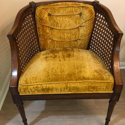 Vintage Barrel Like Cain Chair -Lot 190