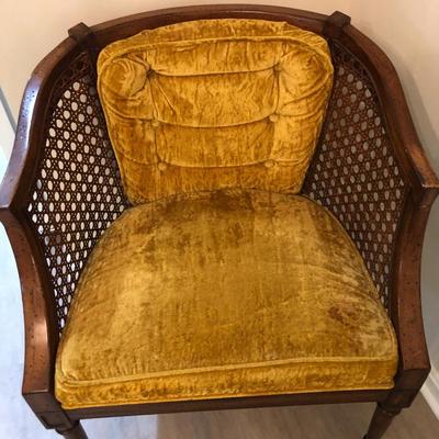 Vintage Barrel Like Cain Chair -Lot 190