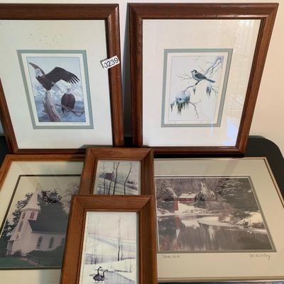 Art Lot - Some Signed - Mostly New England Scenes - Framed