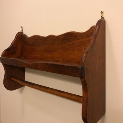 Wooden Shelf /Towel Holder -Lot 192