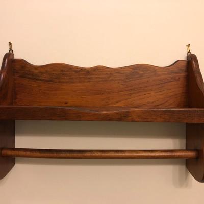 Wooden Shelf /Towel Holder -Lot 192