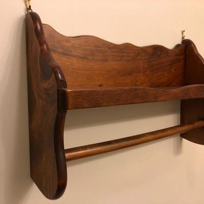 Wooden Shelf /Towel Holder -Lot 192