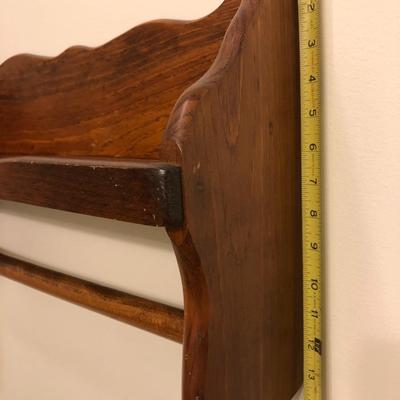 Wooden Shelf /Towel Holder -Lot 192