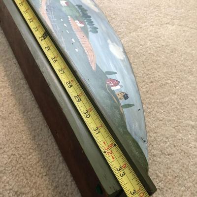 Hand Painted Double Sided Wall Shelf & Winter Wall Plaque -Lot 193