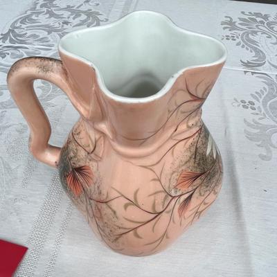 French Hand Painted Pitcher Victorian era