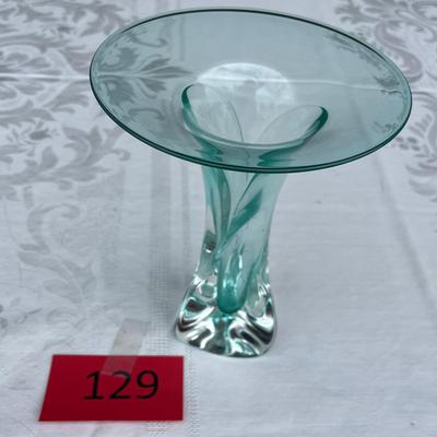Studio Signed Trumpet Vase