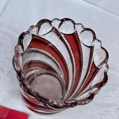 EAPC Ruby Stained Celery Vase