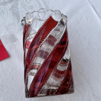 EAPC Ruby Stained Celery Vase