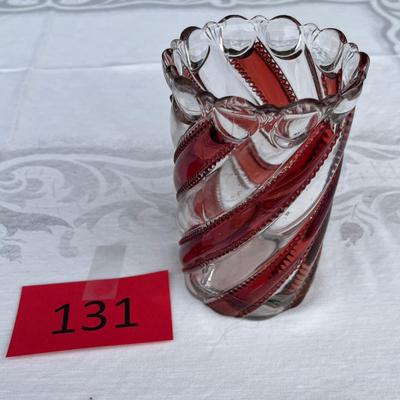 EAPC Ruby Stained Celery Vase